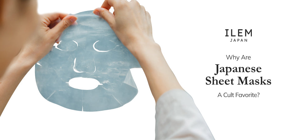 japanese sheet mask providing deep hydration and glow infused with natural actives, minimalist ritual skincare, eco-friendly and suitable for all skin types