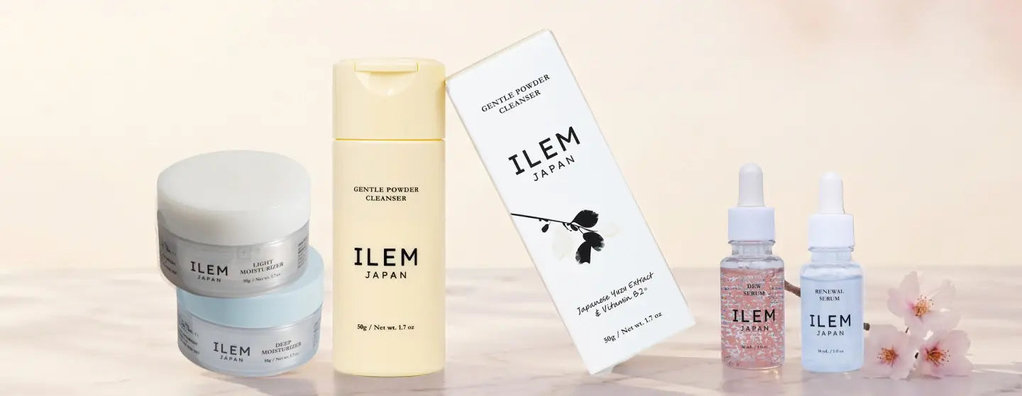 Japanese sakura cherry blossom flowers in bloom  ILEM JAPAN skincare ritual