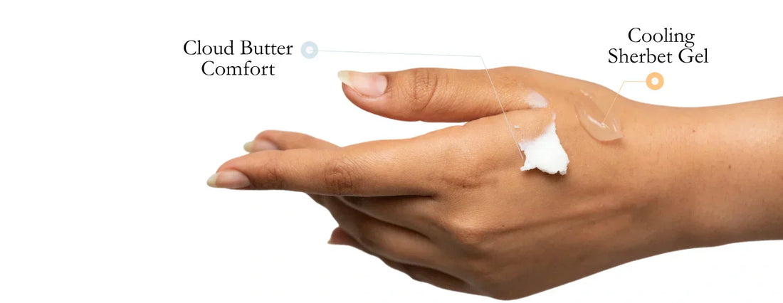gel-cream moisturizer cooling sherbet texture melts fast under spf