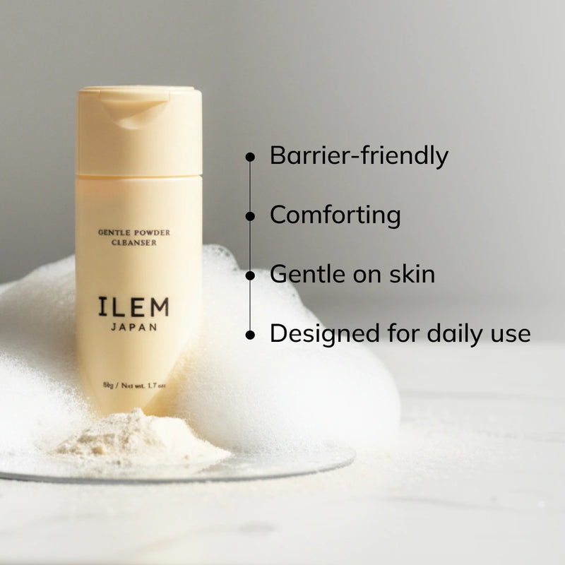 japanese powder cleanser with ume sakura rice bran and yuzu extracts