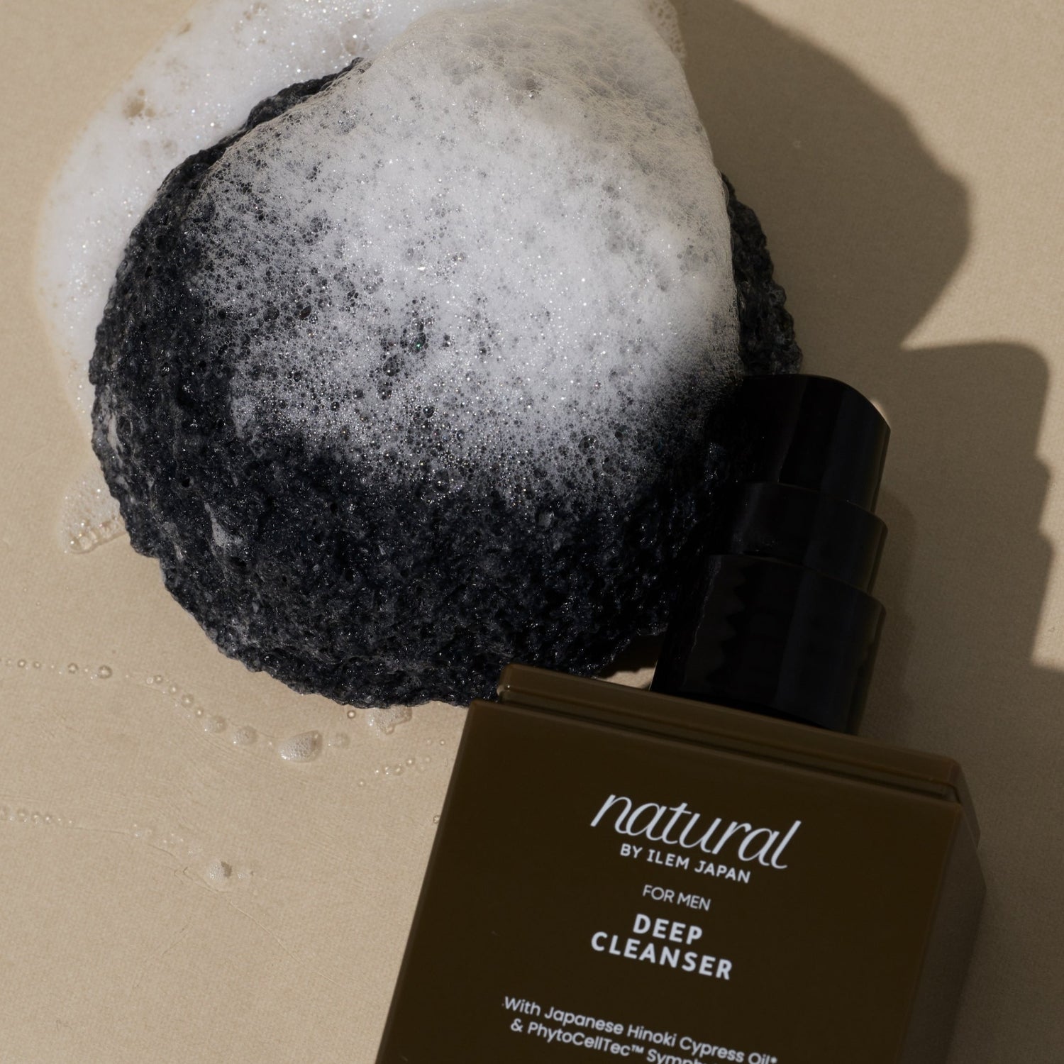 charcoal sponge with deep cleanser 