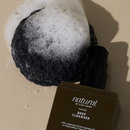 charcoal sponge with deep cleanser 